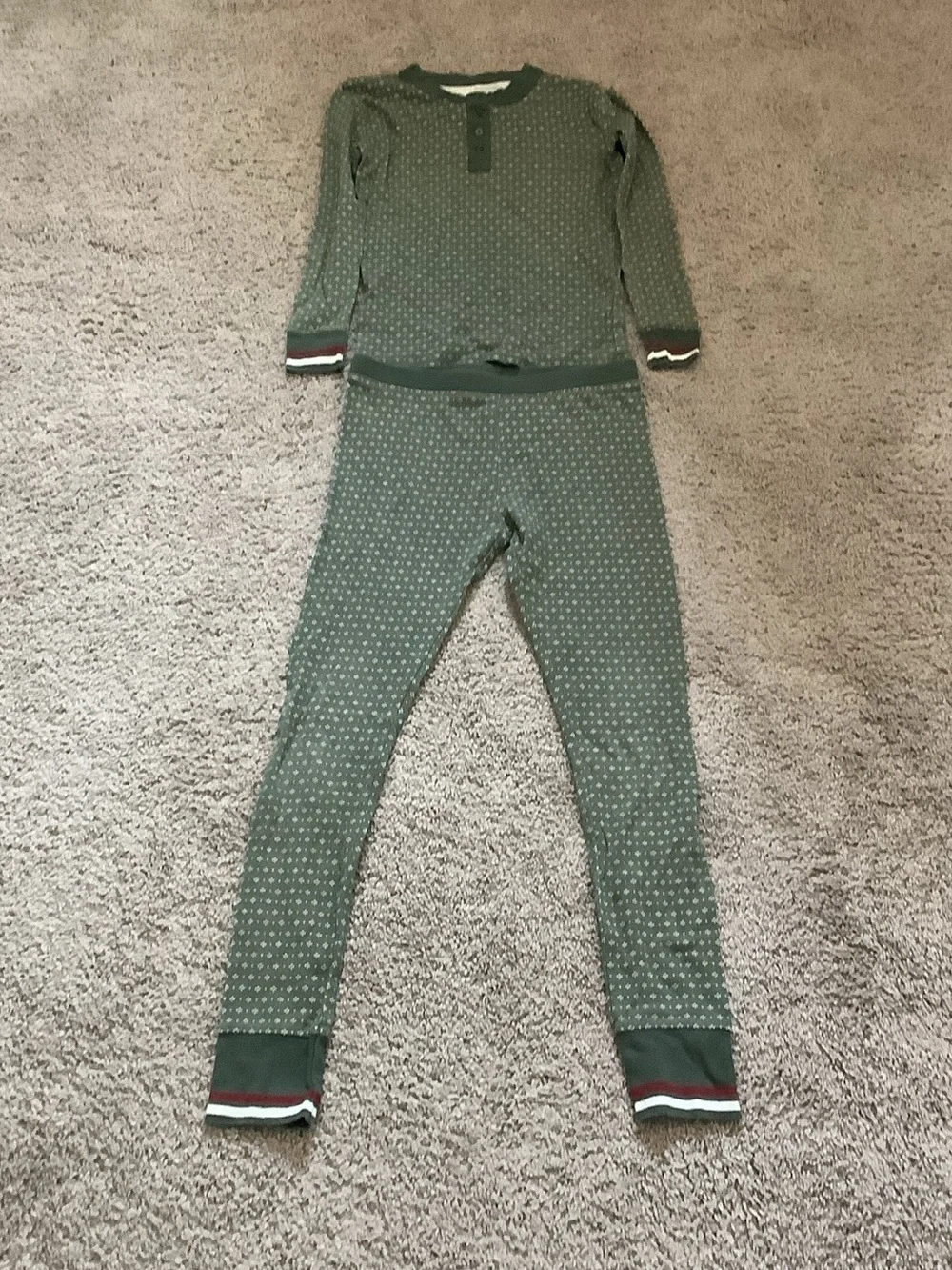 Hearth & Hand with Magnolia Kids' Allover Fleck 2-Piece Thermal Pajama Set